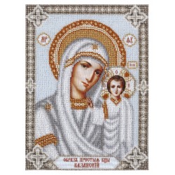 Kazanin jumalanäidin ikoni 2 -helmikirjontatyö